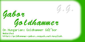 gabor goldhammer business card
